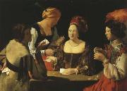 Georges de La Tour The Card-Sharp with the Ace of Spades (mk08) oil on canvas